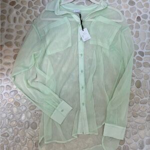 Jade Swim: Mika Top - Sheer, Beach Coverup